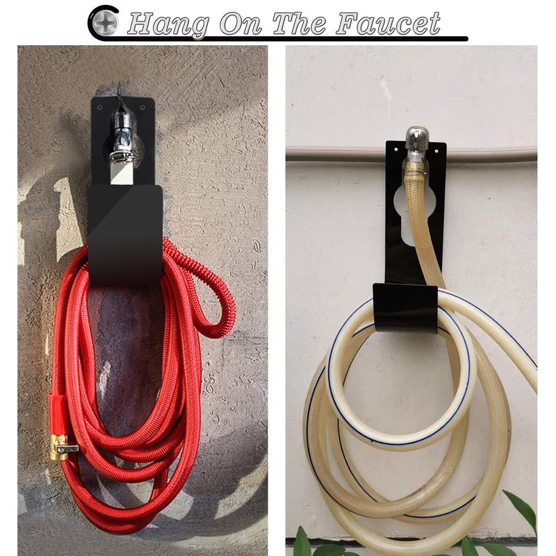 SupKing Hose Holder Wall Mount Heavy Duty Garden Hose Hanger Reel Metal Hose Hooks Fit to100ft Expandable Watering Hose Storage - Image 4